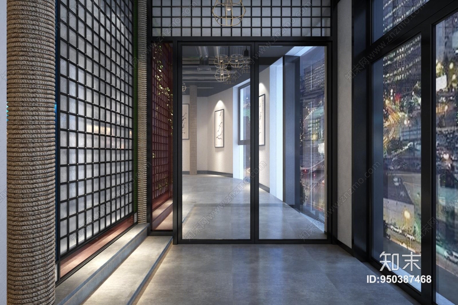 工业风休闲餐吧3D模型下载【ID:950387468】