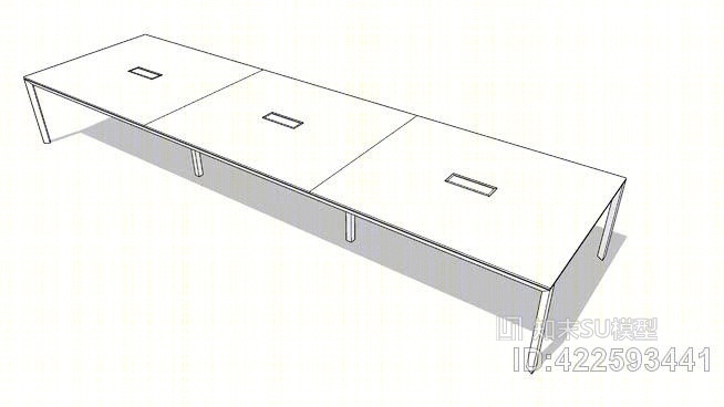沃森miro™会议桌SU模型下载【ID:422593441】