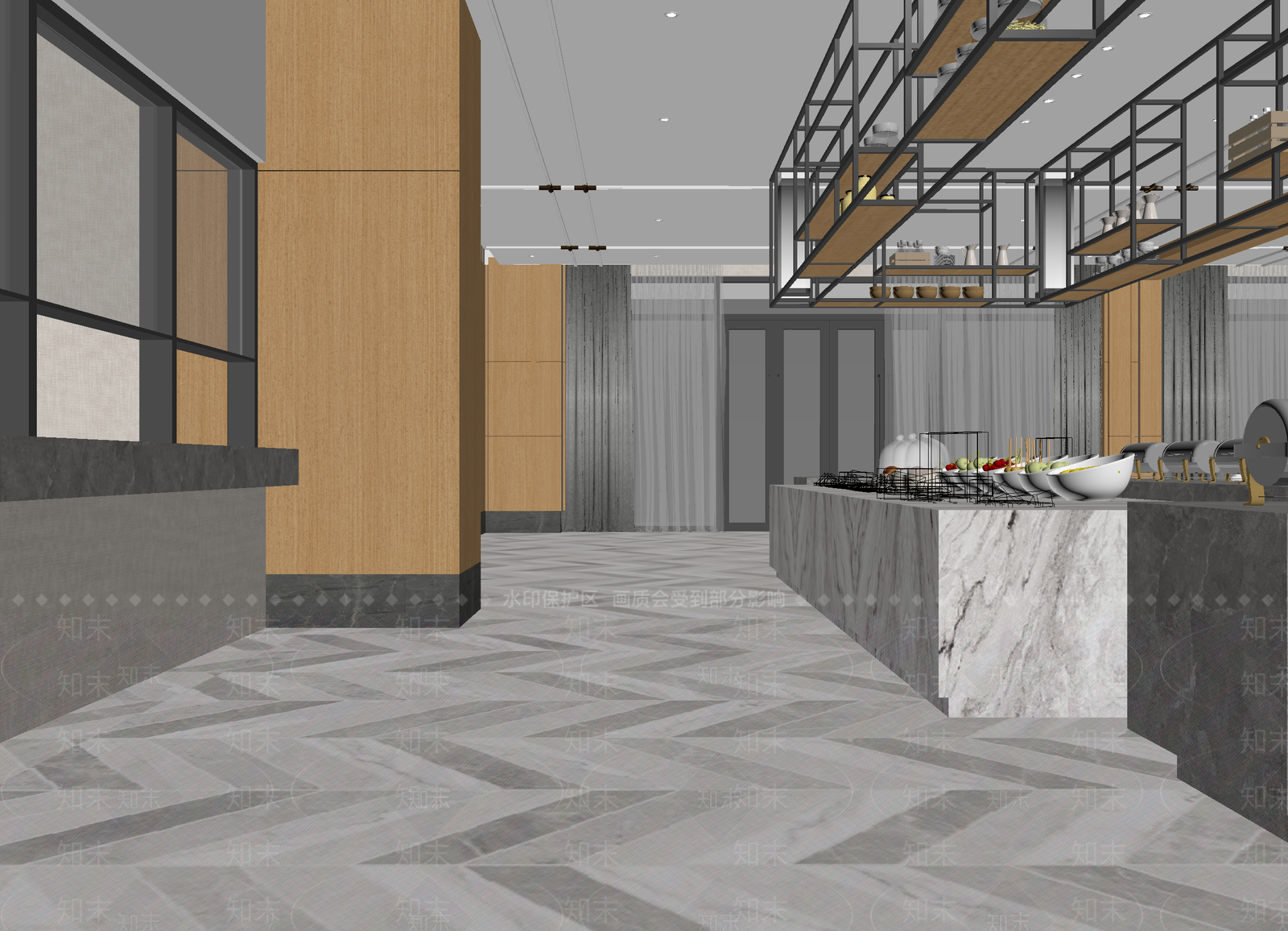 新中式酒店大堂3D模型下载【ID:1214724972】