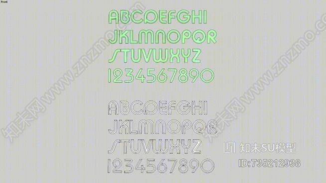 体积字母SU模型下载【ID:735212938】