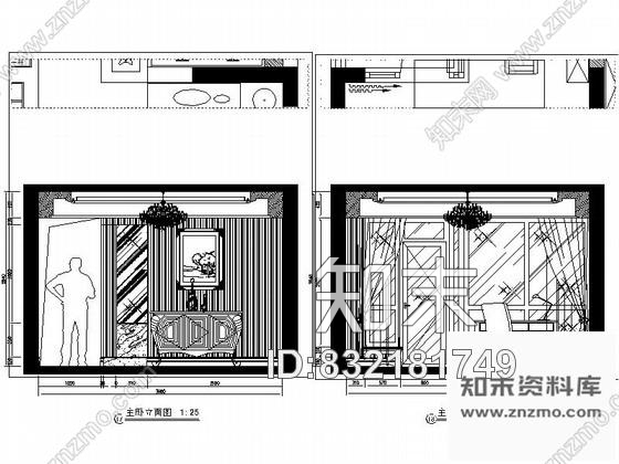 图块/节点重庆某欧式四居室卧室立面图cad施工图下载【ID:832181749】