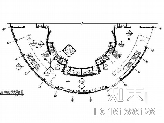 艺术中心大剧院走廊装修图cad施工图下载【ID:161686126】