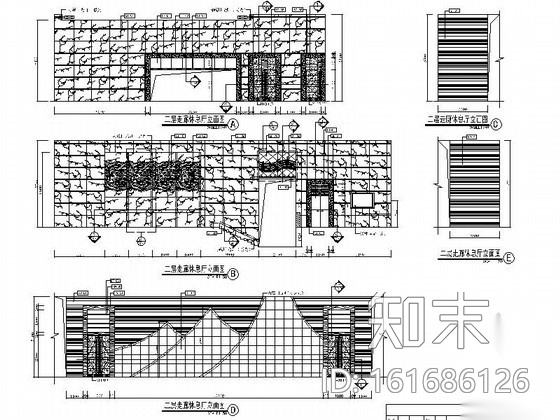 艺术中心大剧院走廊装修图cad施工图下载【ID:161686126】