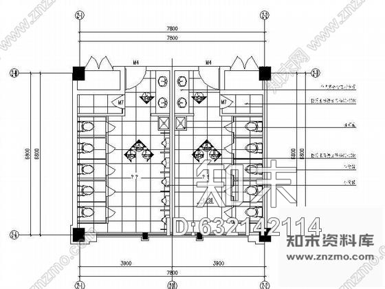 施工图常用公共卫生间装修图cad施工图下载【ID:632142114】