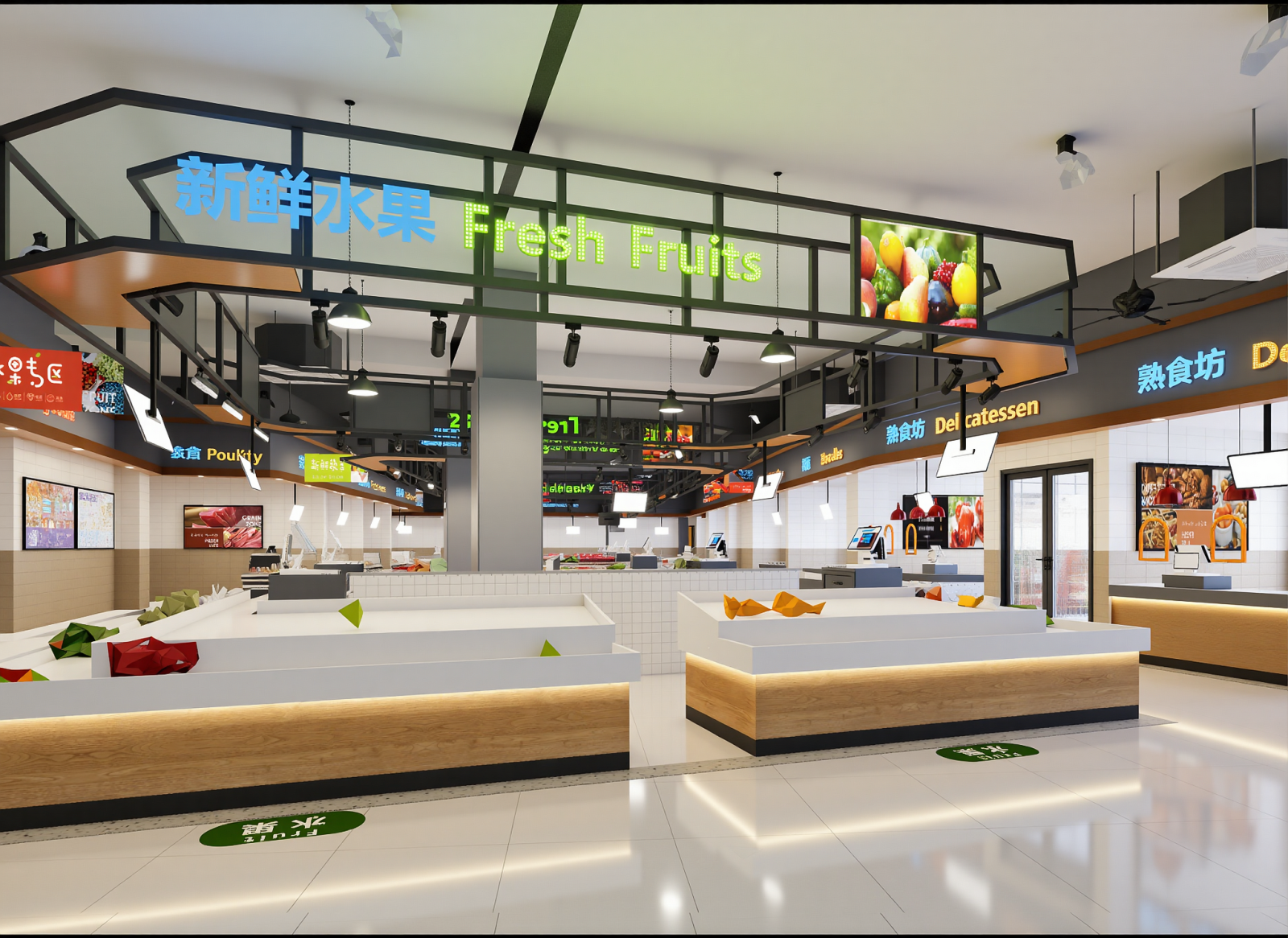 现代超市3D模型下载【ID:1215056758】