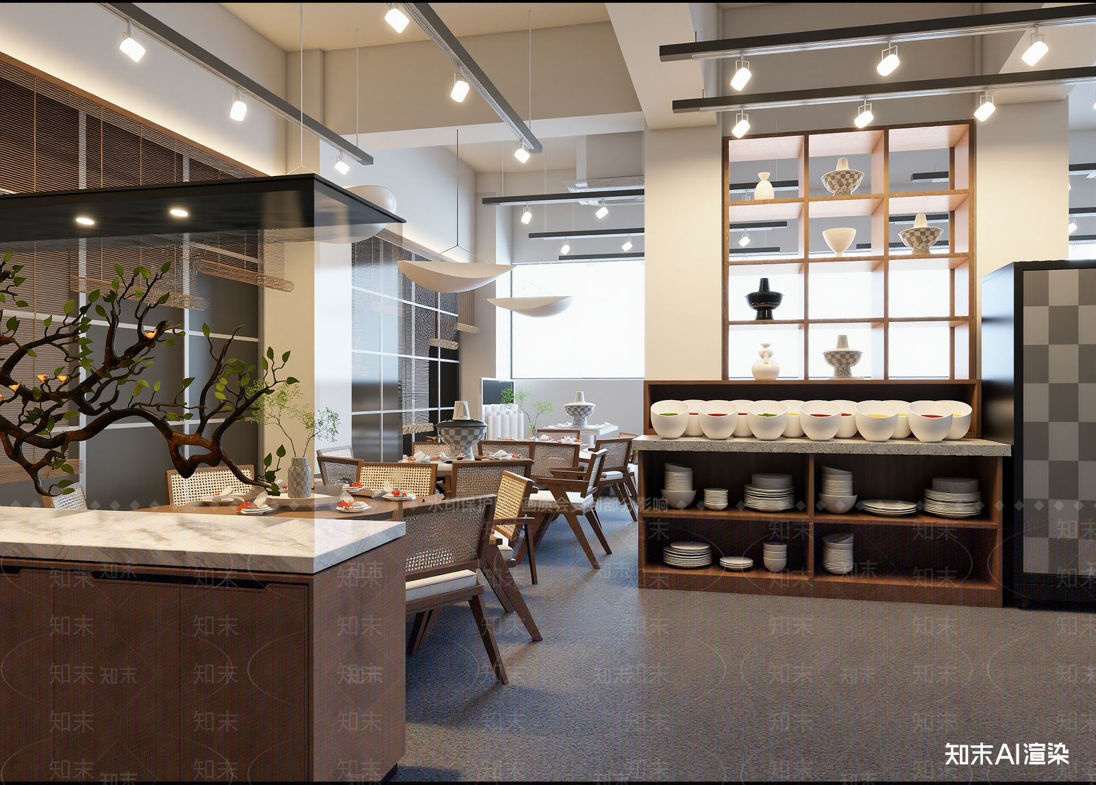 中式中餐厅3D模型下载【ID:1214847506】