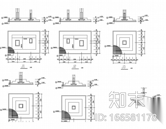 九层框架结构cad施工图下载【ID:166581178】