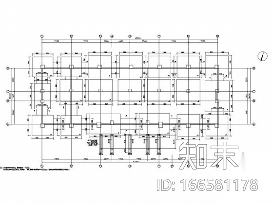 九层框架结构cad施工图下载【ID:166581178】