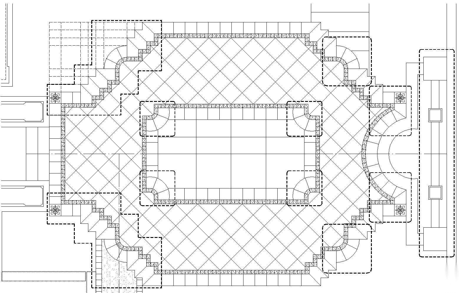 别墅庭院花园景观全套CAD施工图施工图下载【ID:160714189】