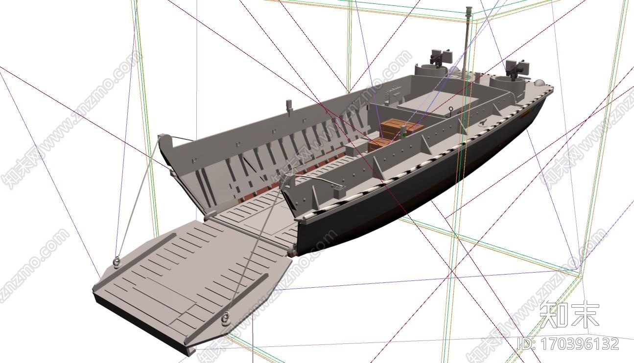 一只小型登陆舰CG模型下载【ID:170396132】