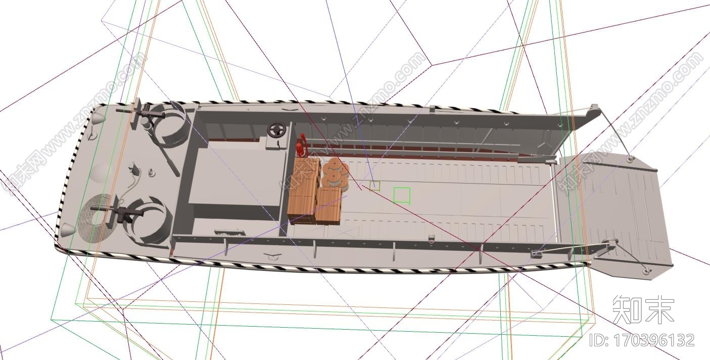 一只小型登陆舰CG模型下载【ID:170396132】