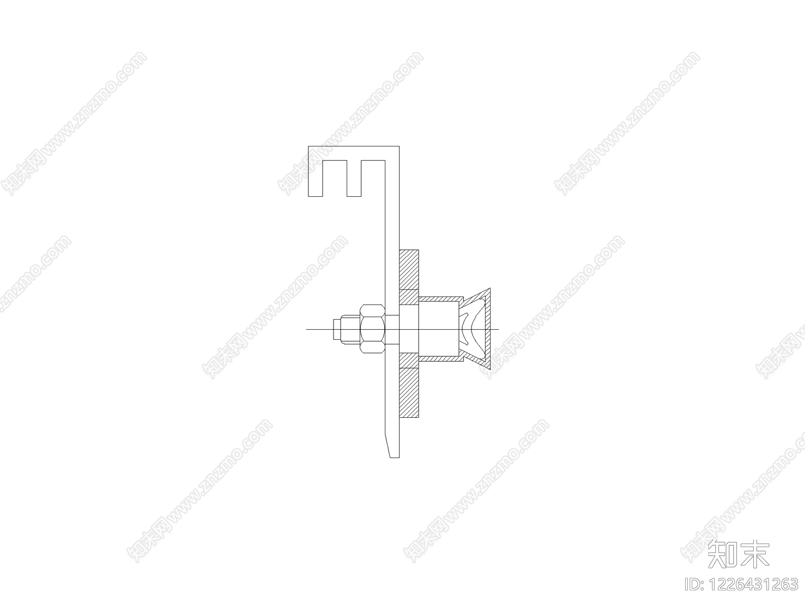 五金管件cad施工图下载【ID:1226431263】