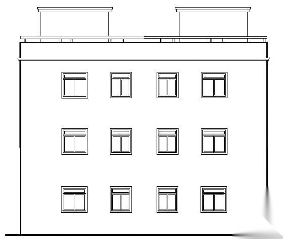 某小区四层老人活动中心建筑施工图cad施工图下载【ID:151593182】