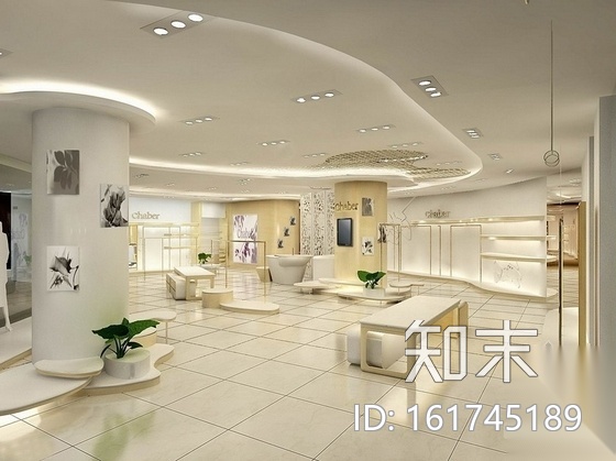 某现代时尚服装品牌室内装修图（含效果）cad施工图下载【ID:161745189】