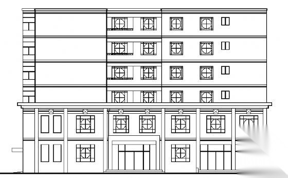 某派出所六层综合楼建筑施工图cad施工图下载【ID:167038103】