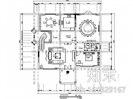 现代高档三层新中式别墅室内装修图（含效果）cad施工图下载【ID:161829167】