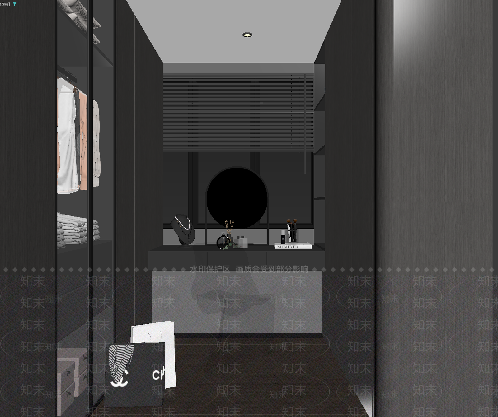 现代衣帽间3D模型下载【ID:1214855339】
