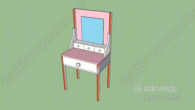 化妆台SU模型下载【ID:426100493】