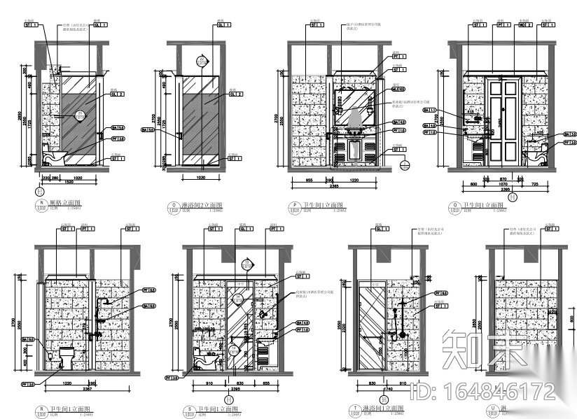 文安希尔顿度假酒店CAD+PDF施工图cad施工图下载【ID:164846172】