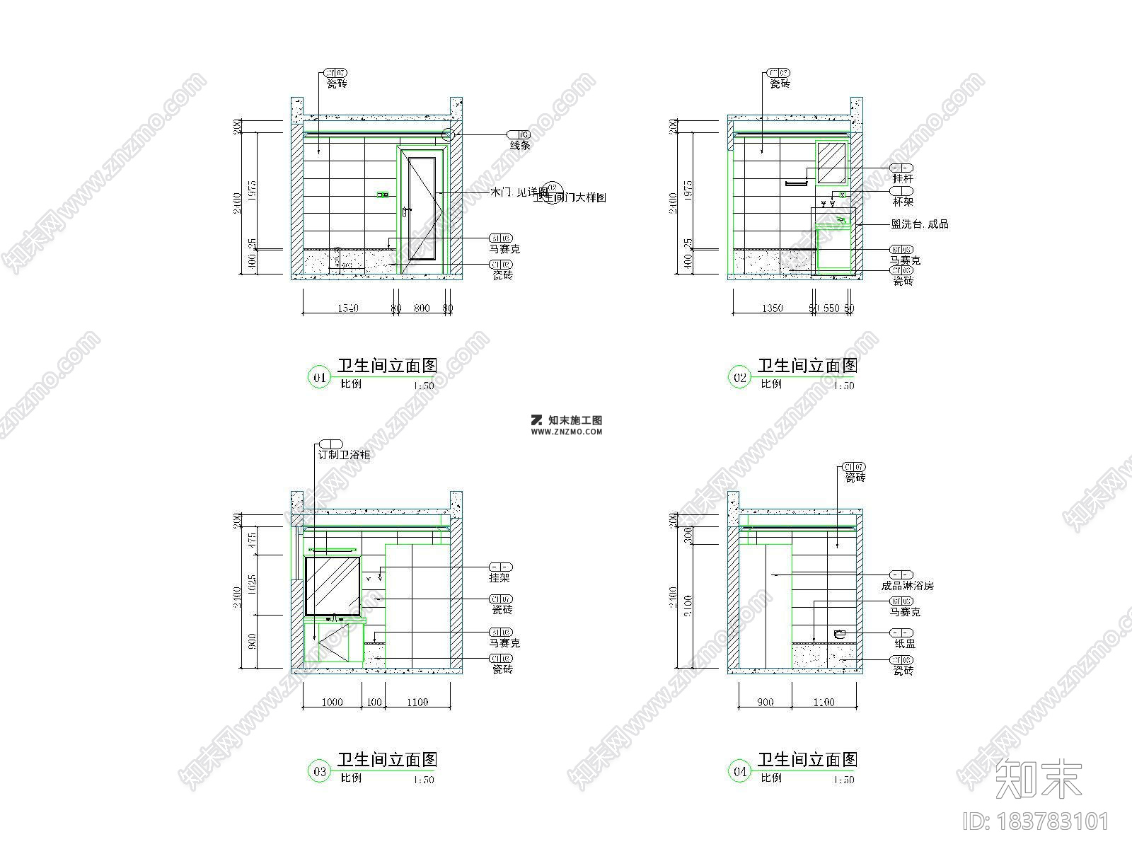 欧式雅安三层别墅设计CAD施工图及效果图下载cad施工图下载【ID:183783101】