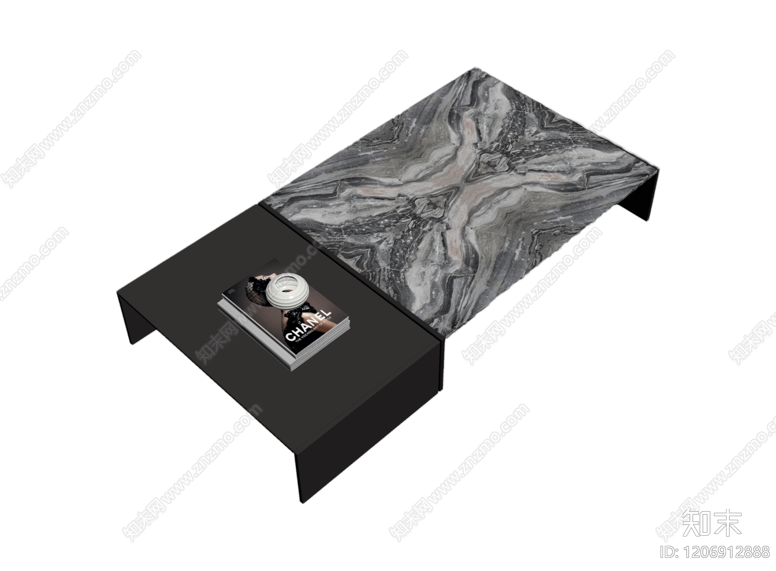 大理石面茶几组合3D模型下载【ID:1206912888】