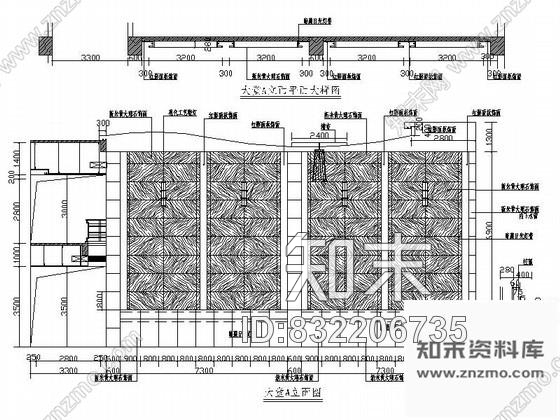 图块/节点气派酒店大堂立面图cad施工图下载【ID:832206735】