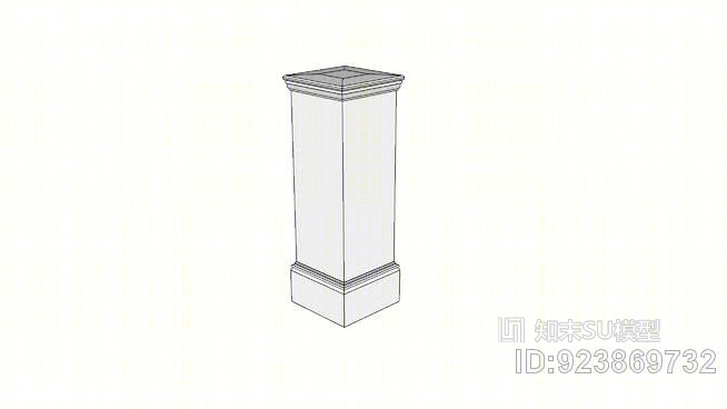 12英寸立柱SU模型下载【ID:923869732】