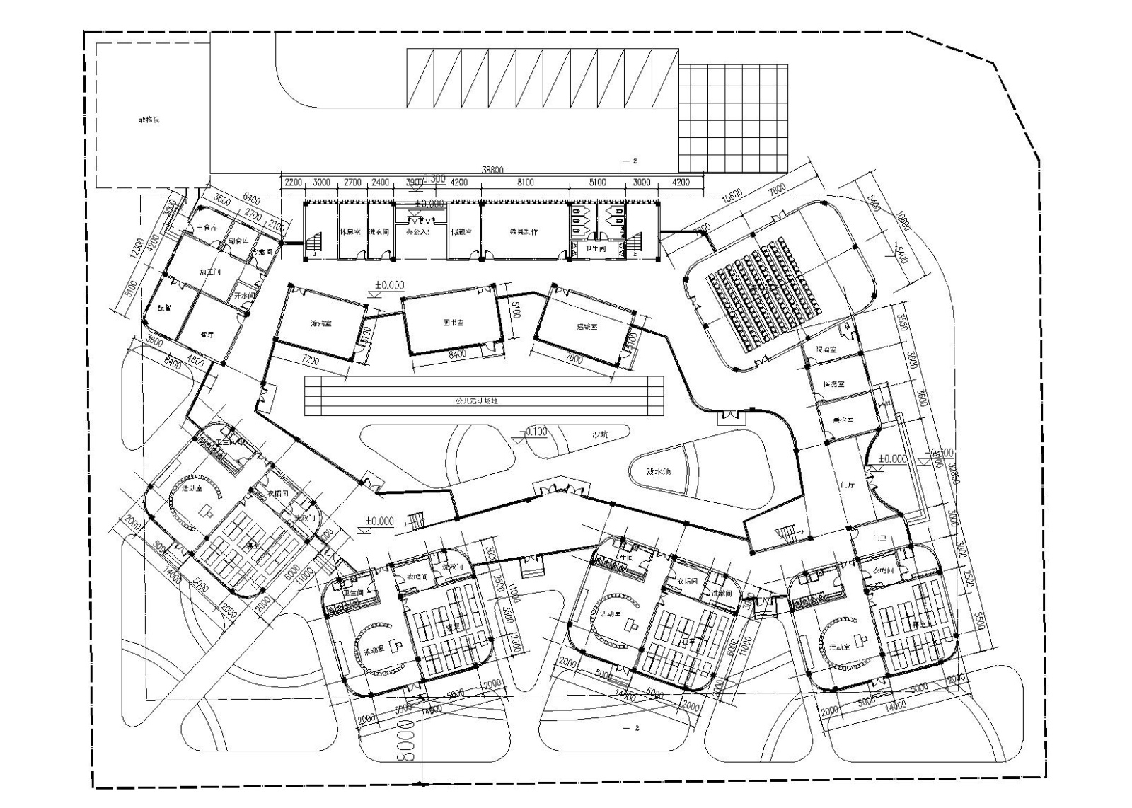 公建北大资源新幼儿园建筑设计方案文本（CAD+效果图）施工图下载【ID:151537130】