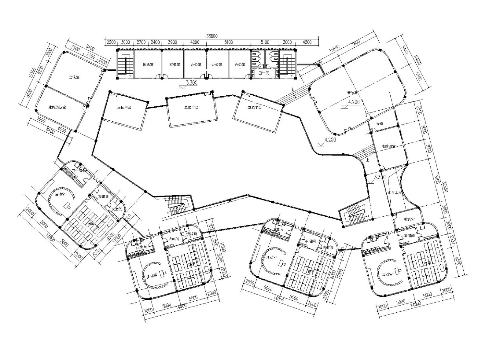 公建北大资源新幼儿园建筑设计方案文本（CAD+效果图）施工图下载【ID:151537130】