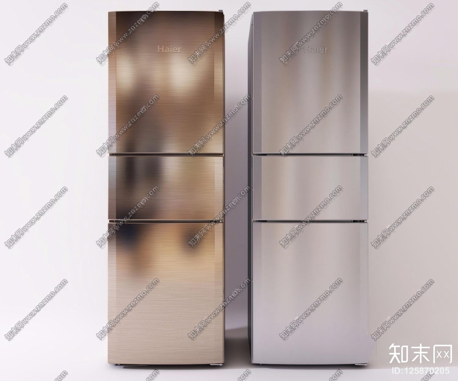 现代冰箱3D模型下载【ID:125870205】