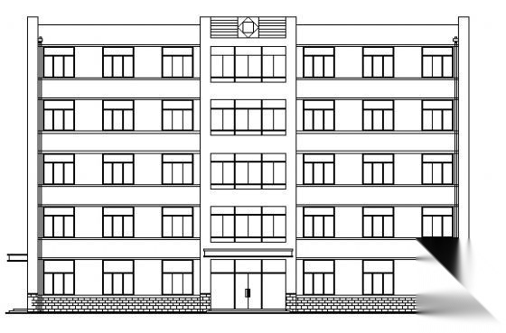 某五层办公楼建筑施工图施工图下载【ID:151432165】