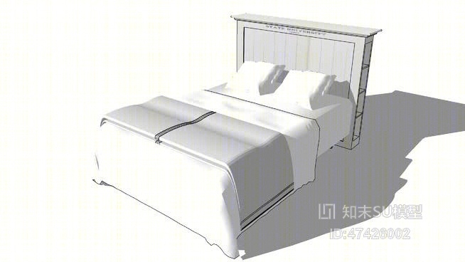 双人床SU模型下载【ID:517968203】