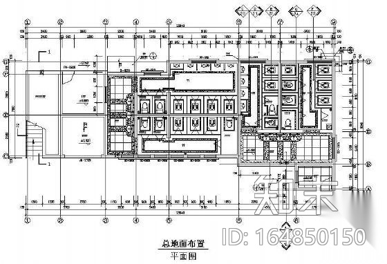 公共卫生间装修施工图施工图下载【ID:164850150】