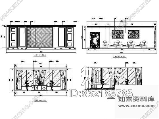 图块/节点会议室立面设计图施工图下载【ID:832188785】