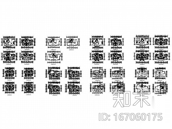 31个板式多层、高层户型平面图施工图下载【ID:167060175】