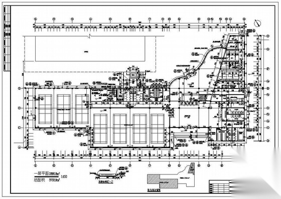 某居住区二层社区活动中心建筑施工图cad施工图下载【ID:165160151】