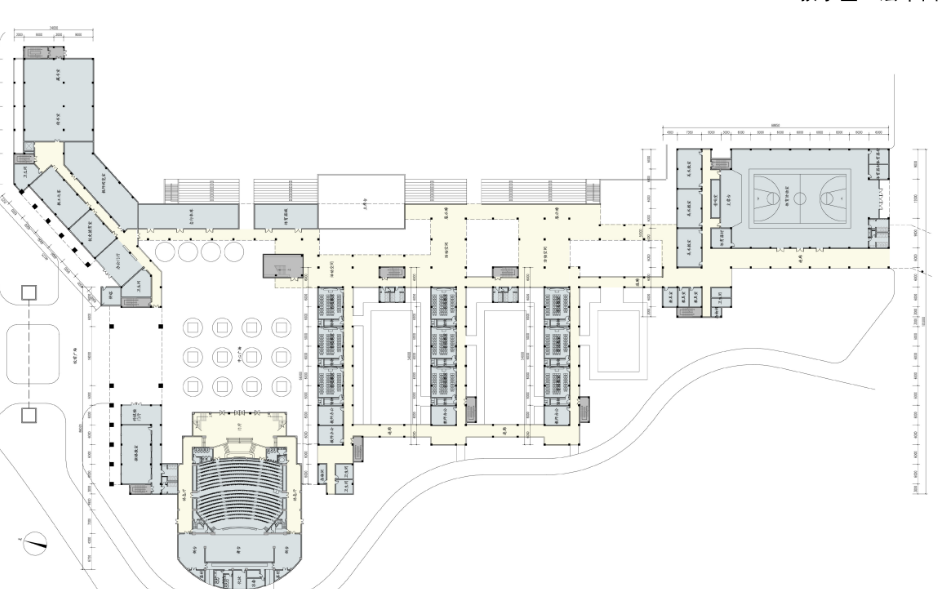 [浙江]杭州五常中学建筑方案cad施工图下载【ID:151648169】