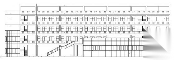 某小学区四层教学楼建筑施工图cad施工图下载【ID:151575120】