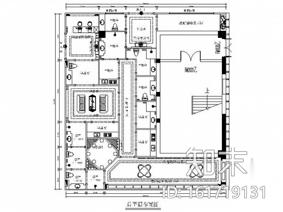 [天津]时尚陶瓷专卖店室内装修施工图cad施工图下载【ID:161719131】