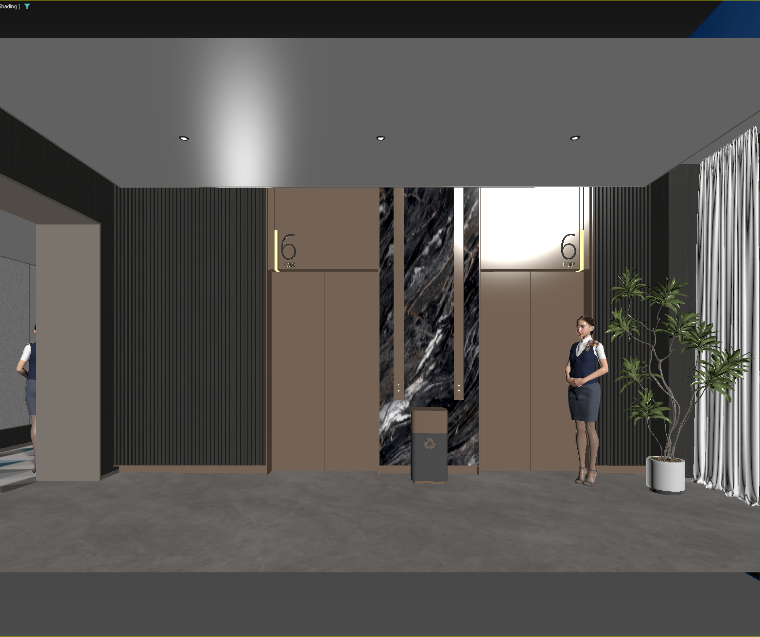 现代酒店大堂3D模型下载【ID:1215166702】