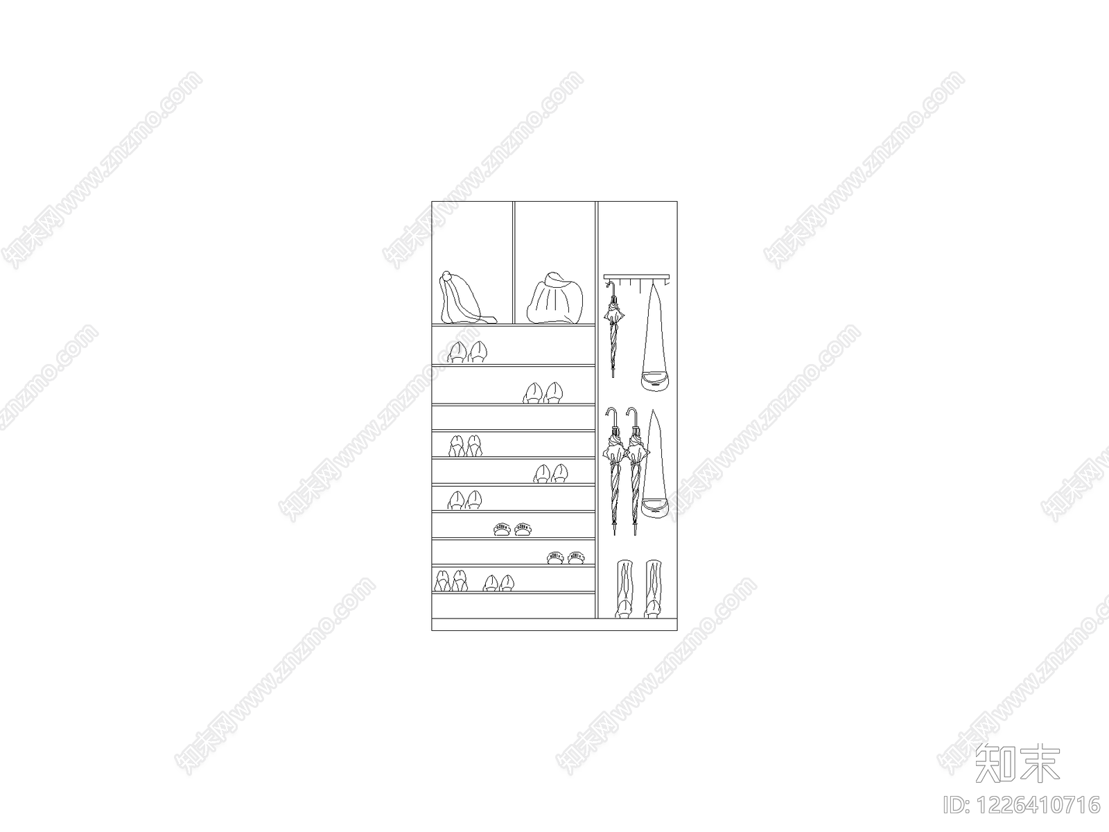 柜子平立面cad施工图下载【ID:1226410716】