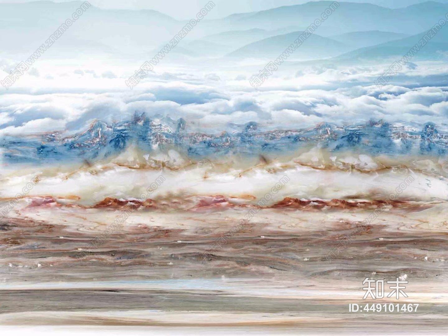 山水图纹彩雕背景墙大理石贴图下载【ID:449101467】