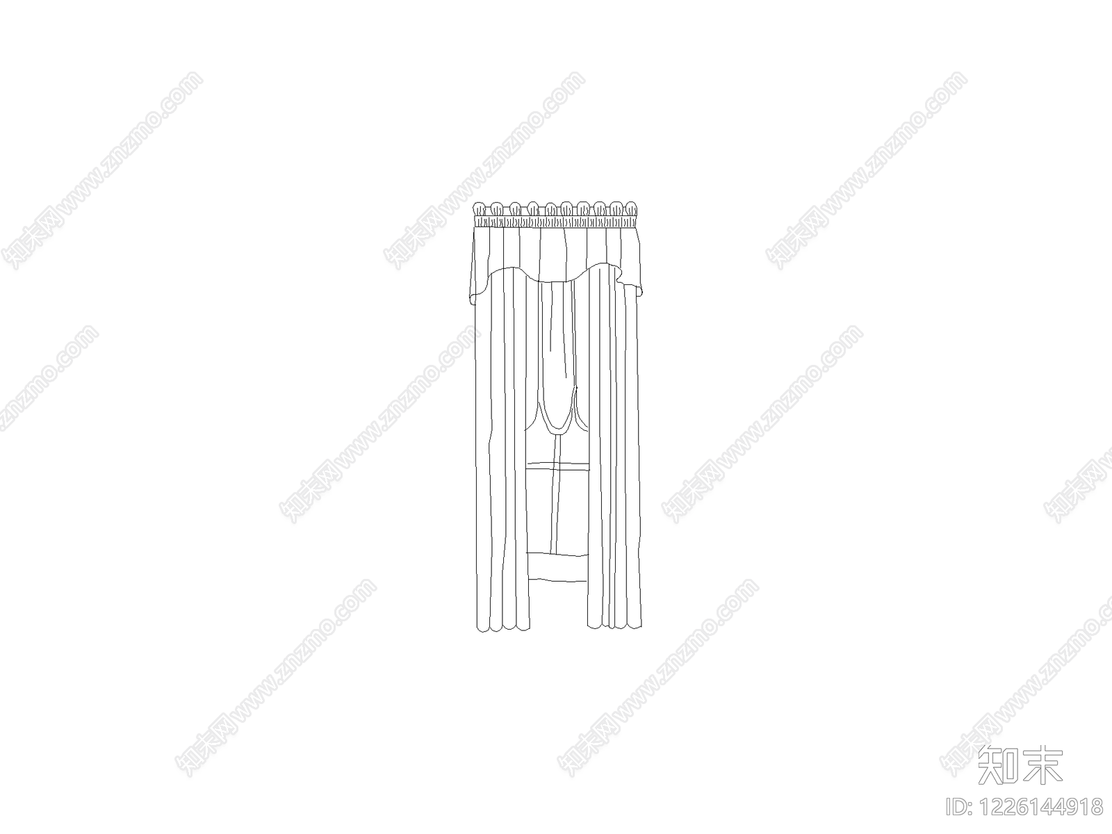 现代,新中式窗帘CAD图纸
