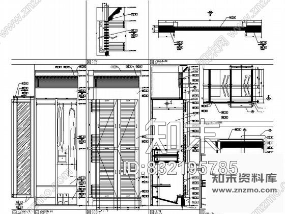 图块/节点酒店客房衣帽间详图cad施工图下载【ID:832195785】