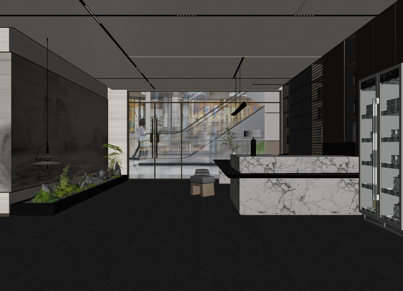 新中式售楼处3D模型下载【ID:1214135719】