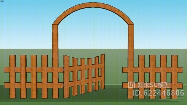 木拱门SU模型下载【ID:622446806】