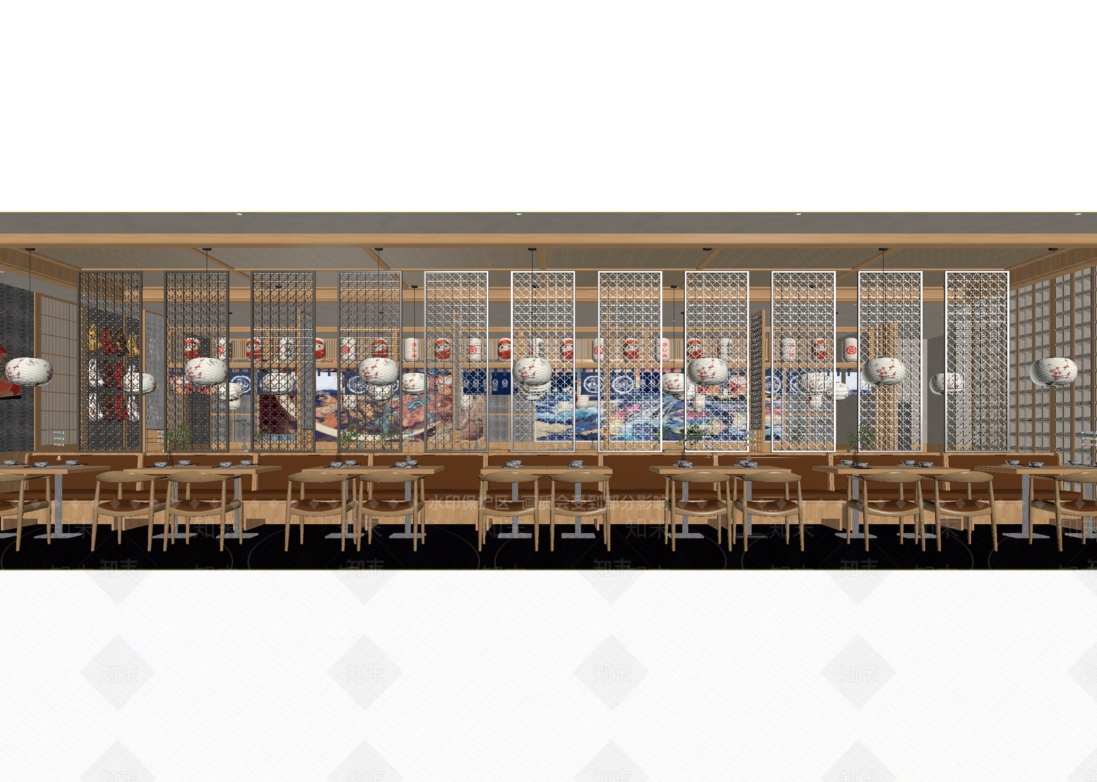 日式日料店3D模型下载【ID:1215119661】
