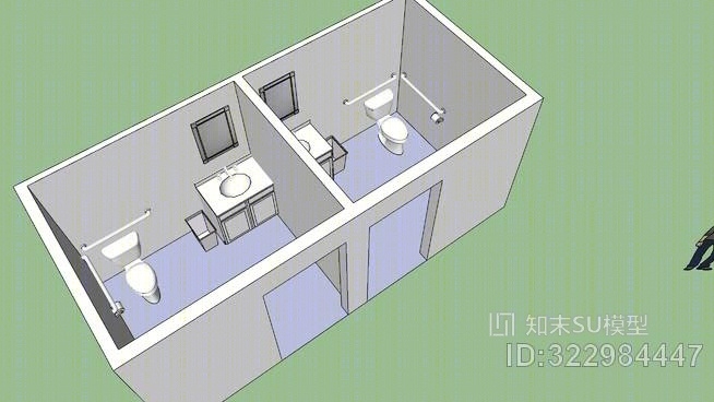 单卫生间浴室SU模型下载【ID:322984447】