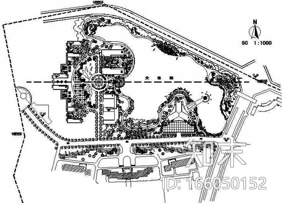 [湖北]某大学校园环境景观设计平面图cad施工图下载【ID:166050152】