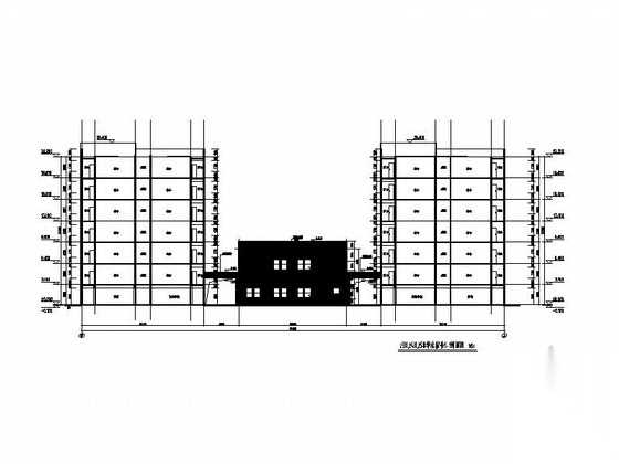 [浙江]现代风格高等院校学生宿舍楼建筑施工图（6层 24...cad施工图下载【ID:166440189】